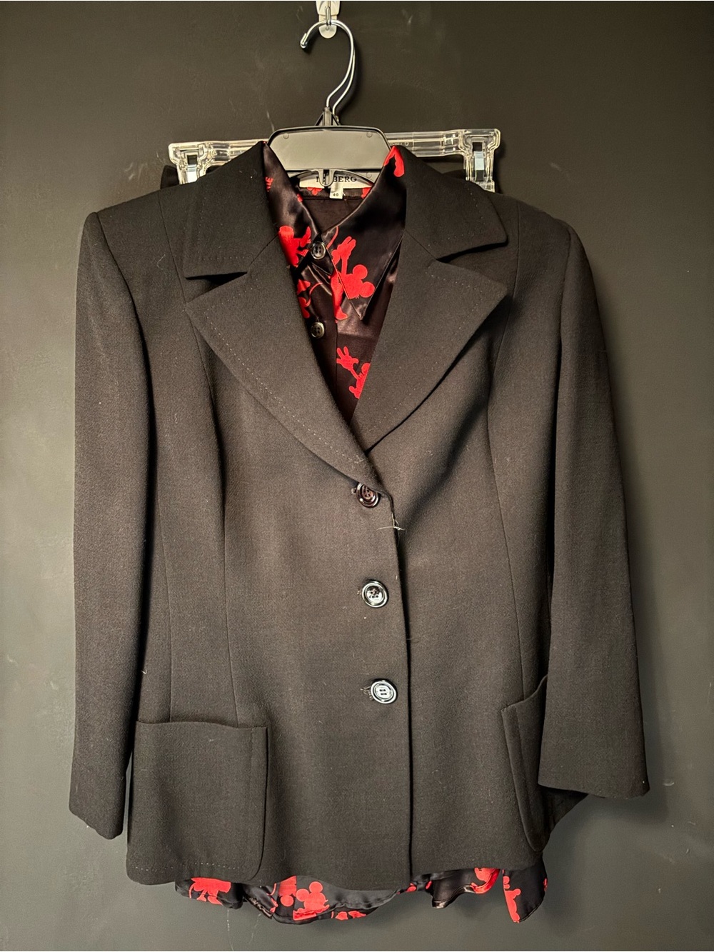 Vintage Iceberg Black Suit with Red Minnie Character Print-EUC - Picture 3 of 11
